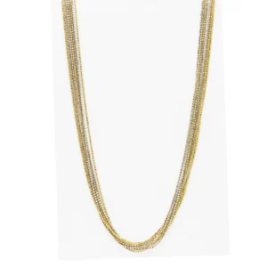 Silver Seven Line Three Tone Chain