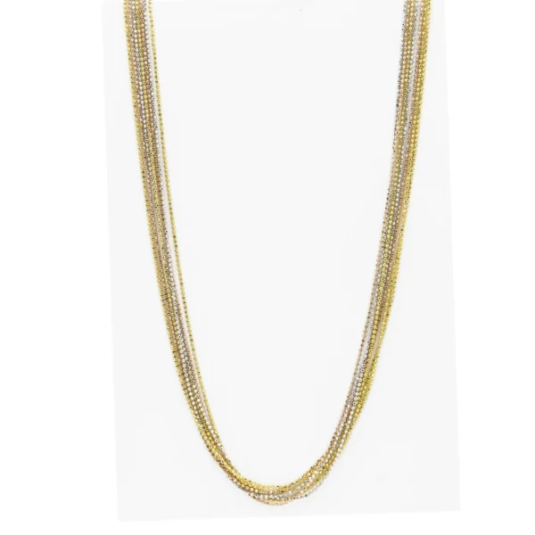 Silver Seven Line Three Tone Chain