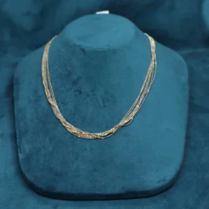 Silver Seven Line Three Tone Chain