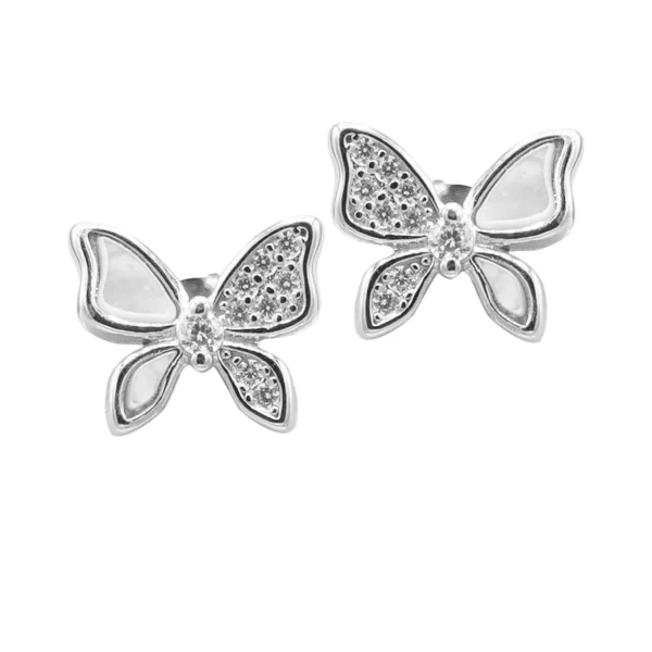 Buttefly Silver Studs Earrings