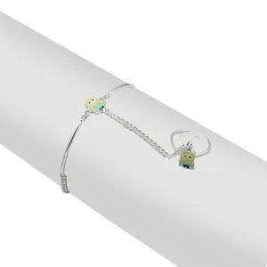 Female Silver Minion Charms Bracelets