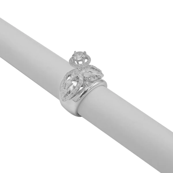 Handmade Silver Polish Diamond Ring