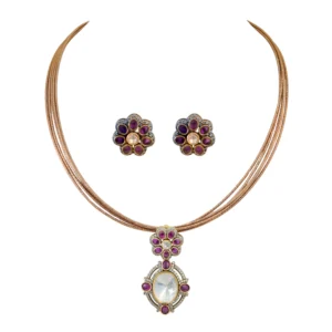 Monsonaite Silver Necklace set