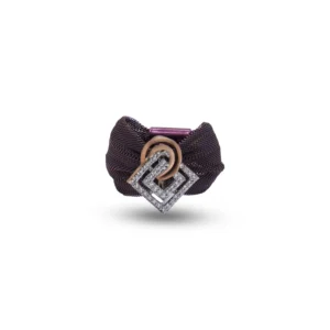 Geometric Charm Designer Ring with Fabric Wrap - 1